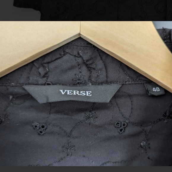 Verse vintage black embroidered jacket XL - Picture 2 of 4